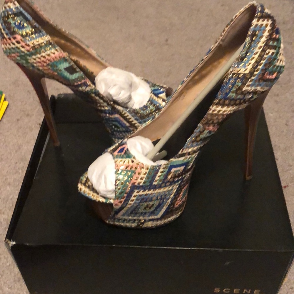 Multicolored Heels